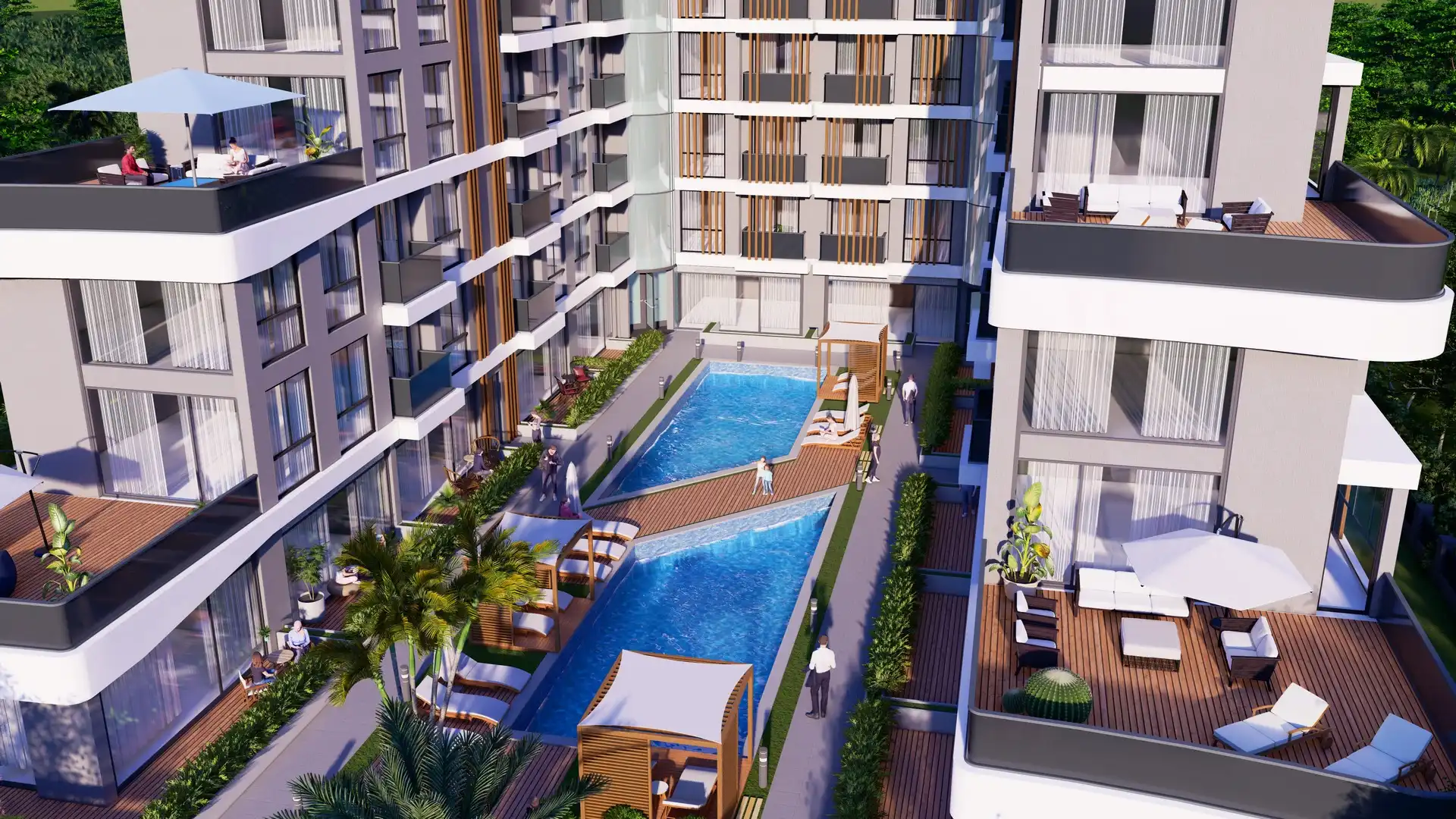 Изображение Современные квартиры в строящемся комплексе в Алтынташе под ВНЖ и гражданство